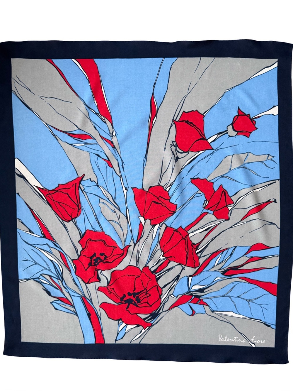 VINTAGE VALENTINA FIORE FLORAL SCARF